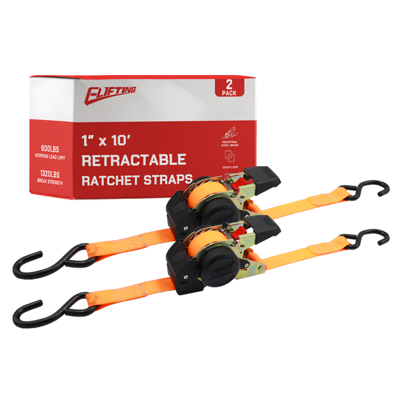 Elifting 1 "x 10" تسمه های Ratchet اتوماتیک قابل جمع شدن (2 بسته)